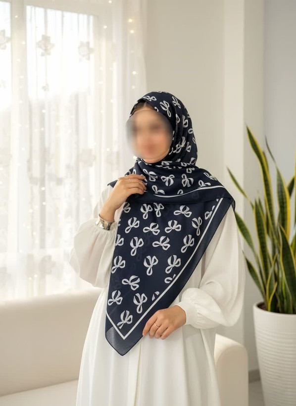 روسری زنانه سوپرنخ میس رز قواره ۱۲۰(مجموعه اقتصادی)