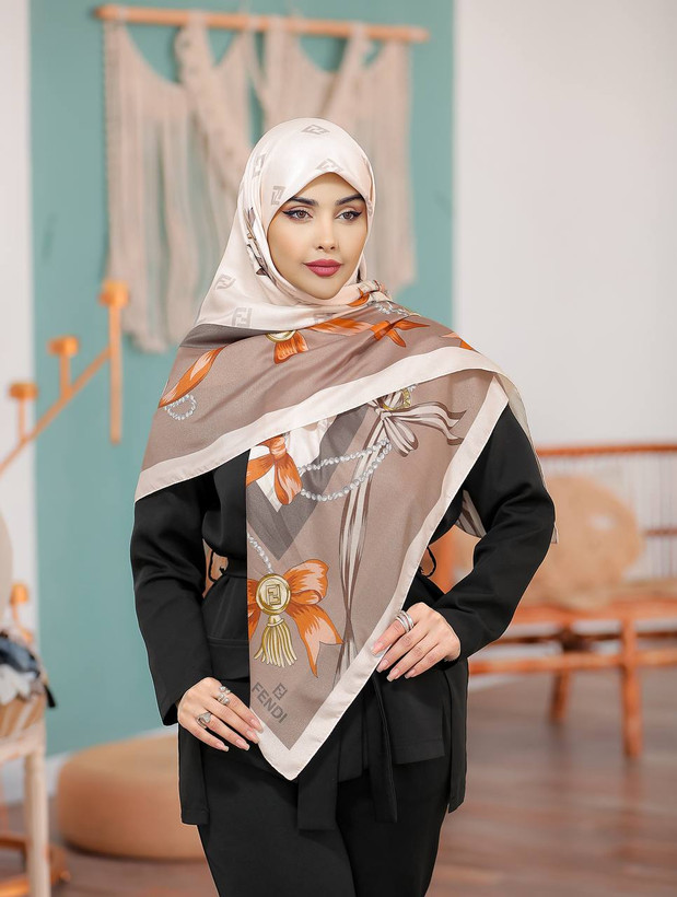 روسری نخی سیااسکارف پاپیونی