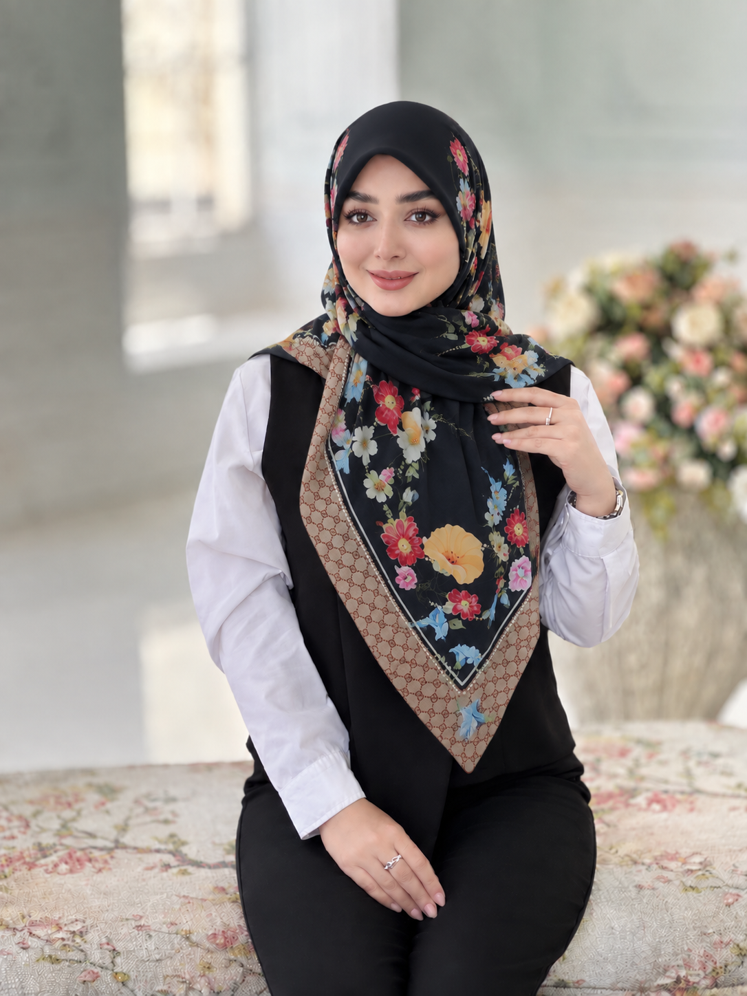 روسری سوپرنخ زنانه قواره ۱۱۰(مجموعه اقتصادی)