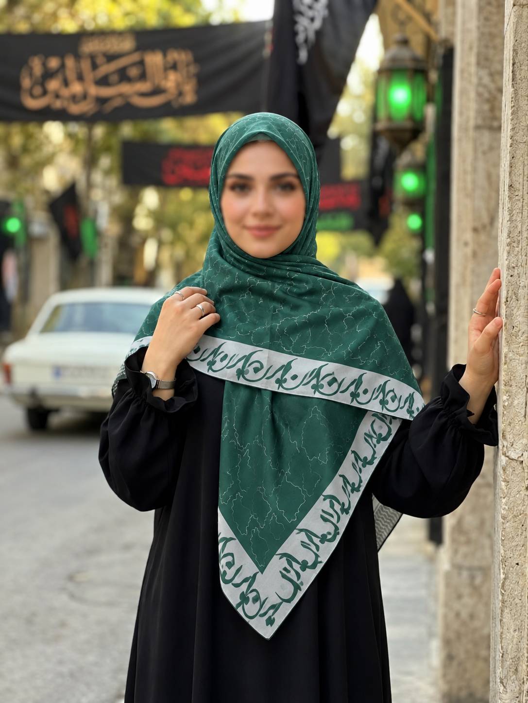 روسری سوپرنخ زنانه طرح ایران قواره ۱۴۰
