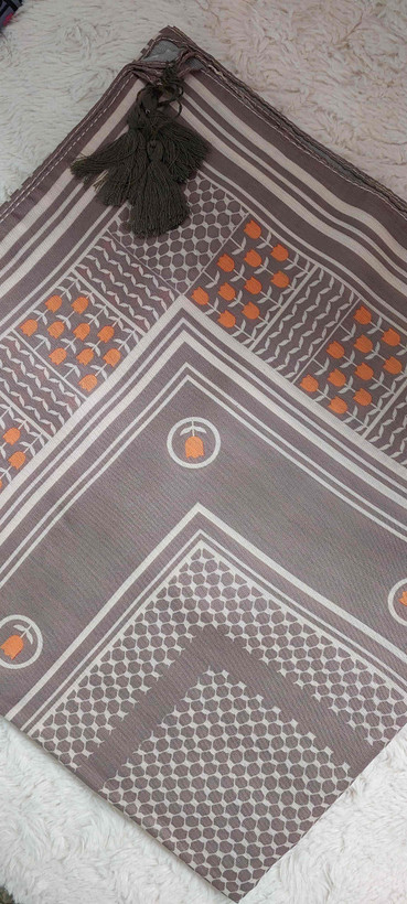 روسری سوپرنخ زنانه قواره ۱۴۰ طرح چفیه
