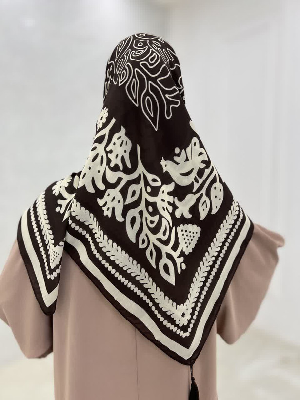 روسری سوپرنخ قهوه ای