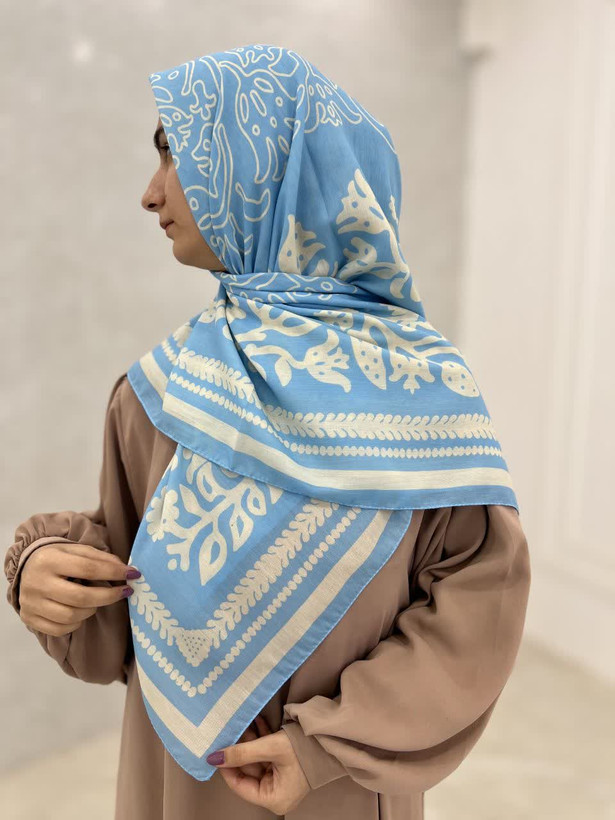 روسری سوپرنخ آبی