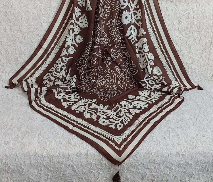 روسری سوپرنخ زنانه میس رز قواره ۱۲۰