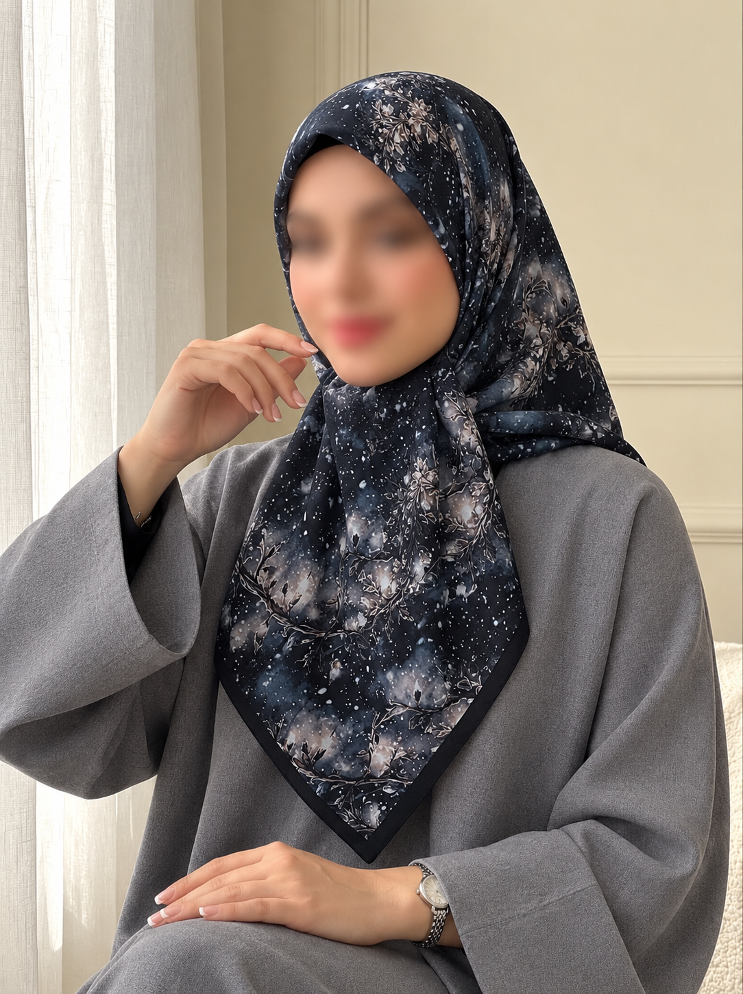 روسری سوپرنخ زمینه تیره
