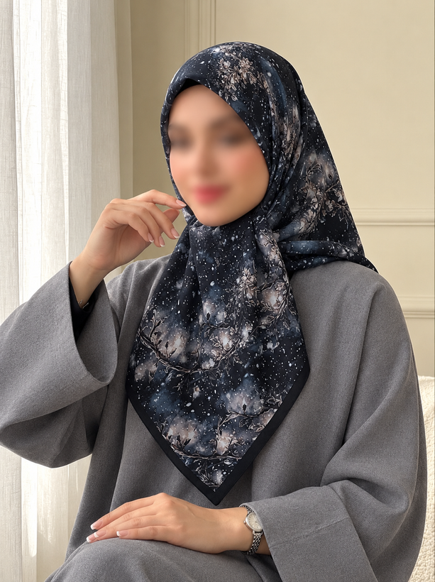 روسری سوپرنخ زمینه تیره