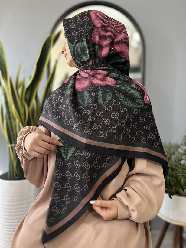 روسری سوپرنخ زنانه میس رز قواره ۱۴۰